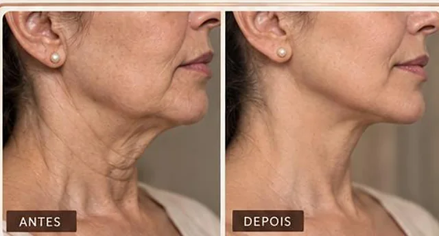 Antes e depois ilustrativo, Neck Lift